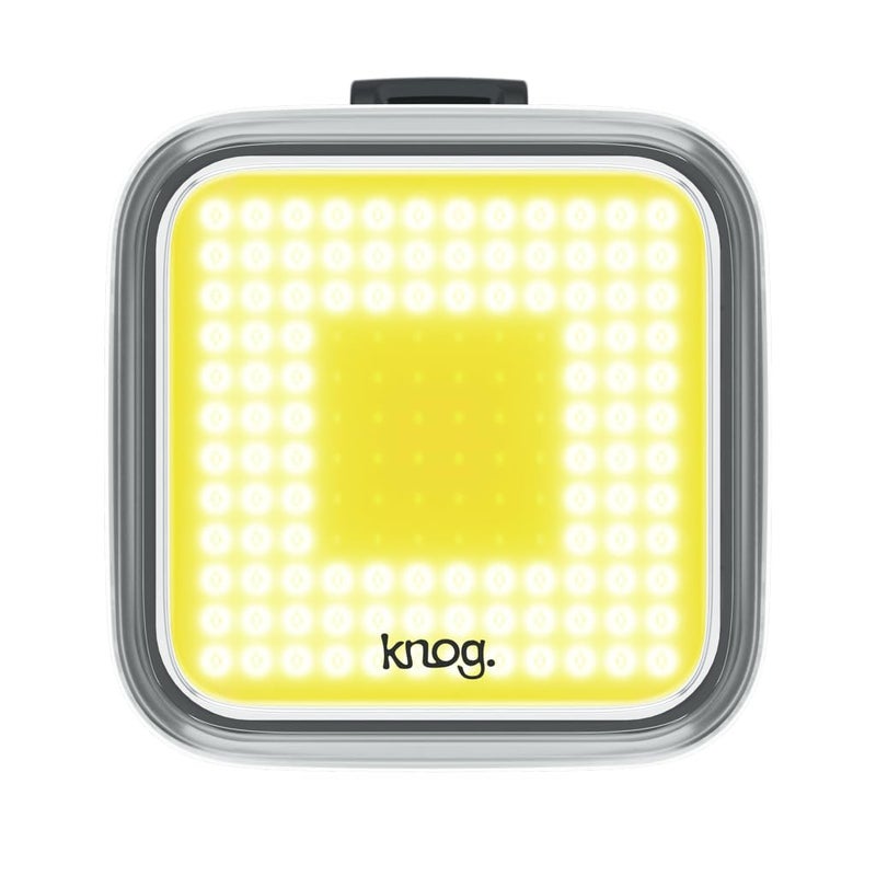 Knog Blinder Front Bike Light - 200 Lumen Rechargeable Bicycle Light - Bright LED Bike Headlight with Integrated USB Charging, 8 Light Modes, IP67 Waterproof, Fits 22-32mm Handlebars - Square Design - Image 2